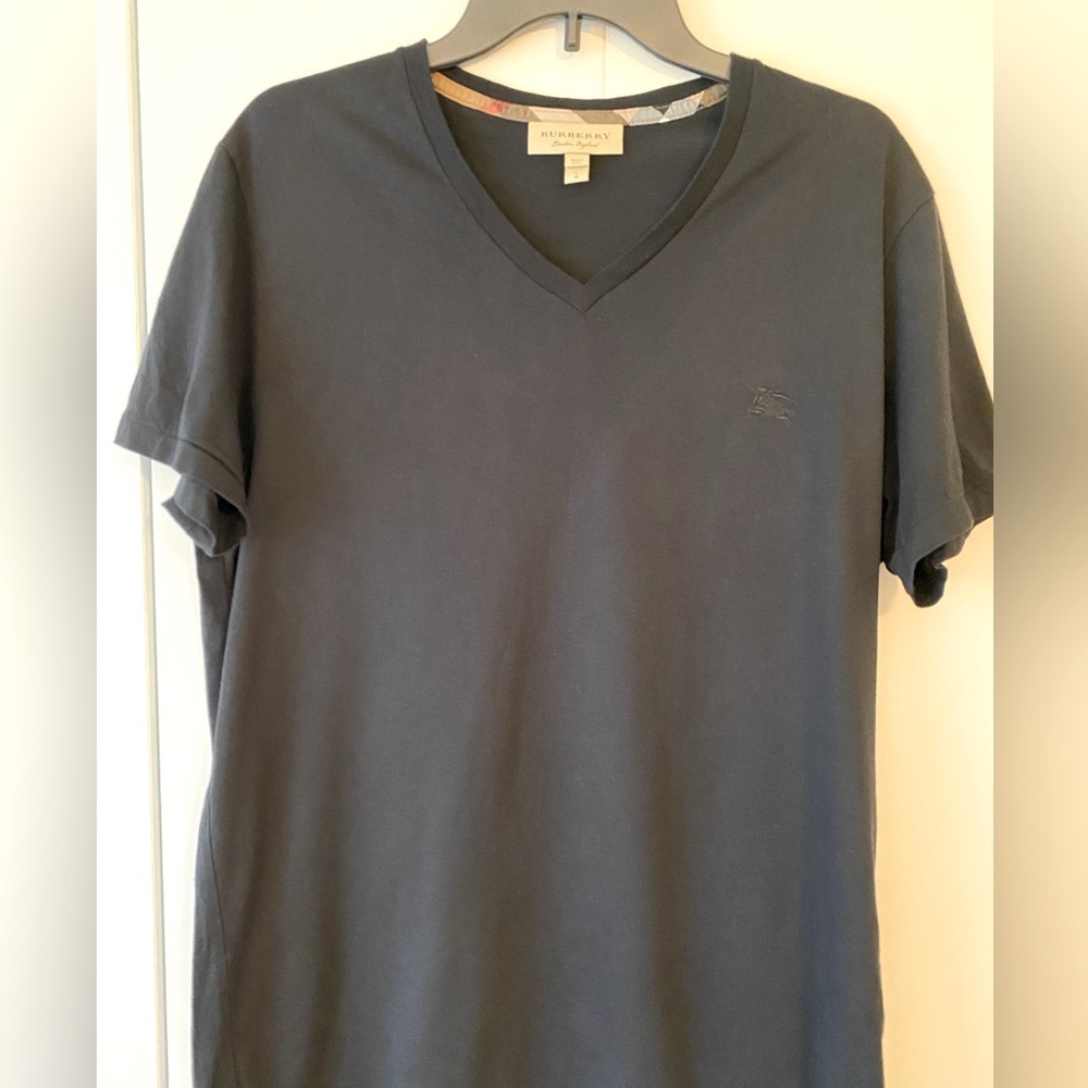 Burberry Mens Black V Neck